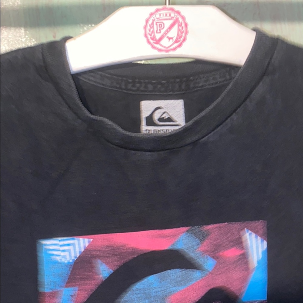 Quicksilver Black Tee Size Medium - image 4